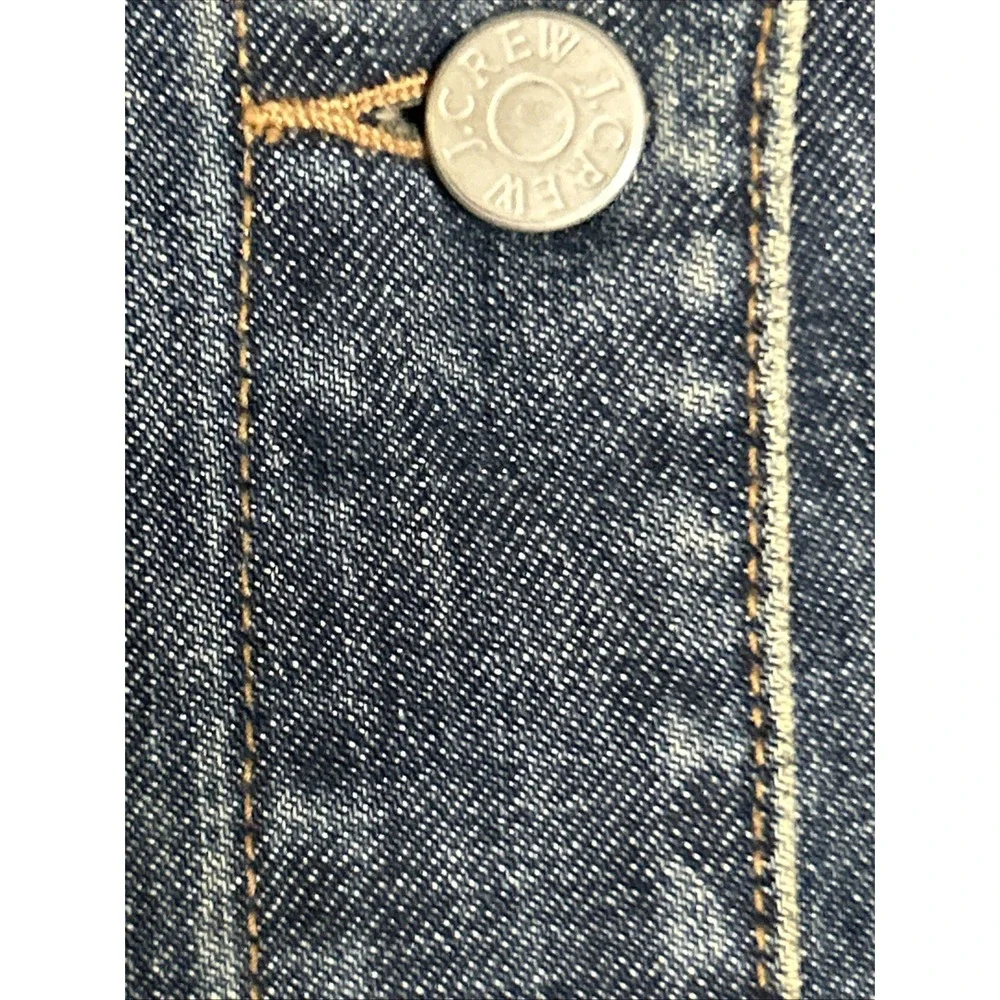 J Crew Dark Wash Distress Long Sleeve Denim Jacket Women's Size S - Picture 5 of 12